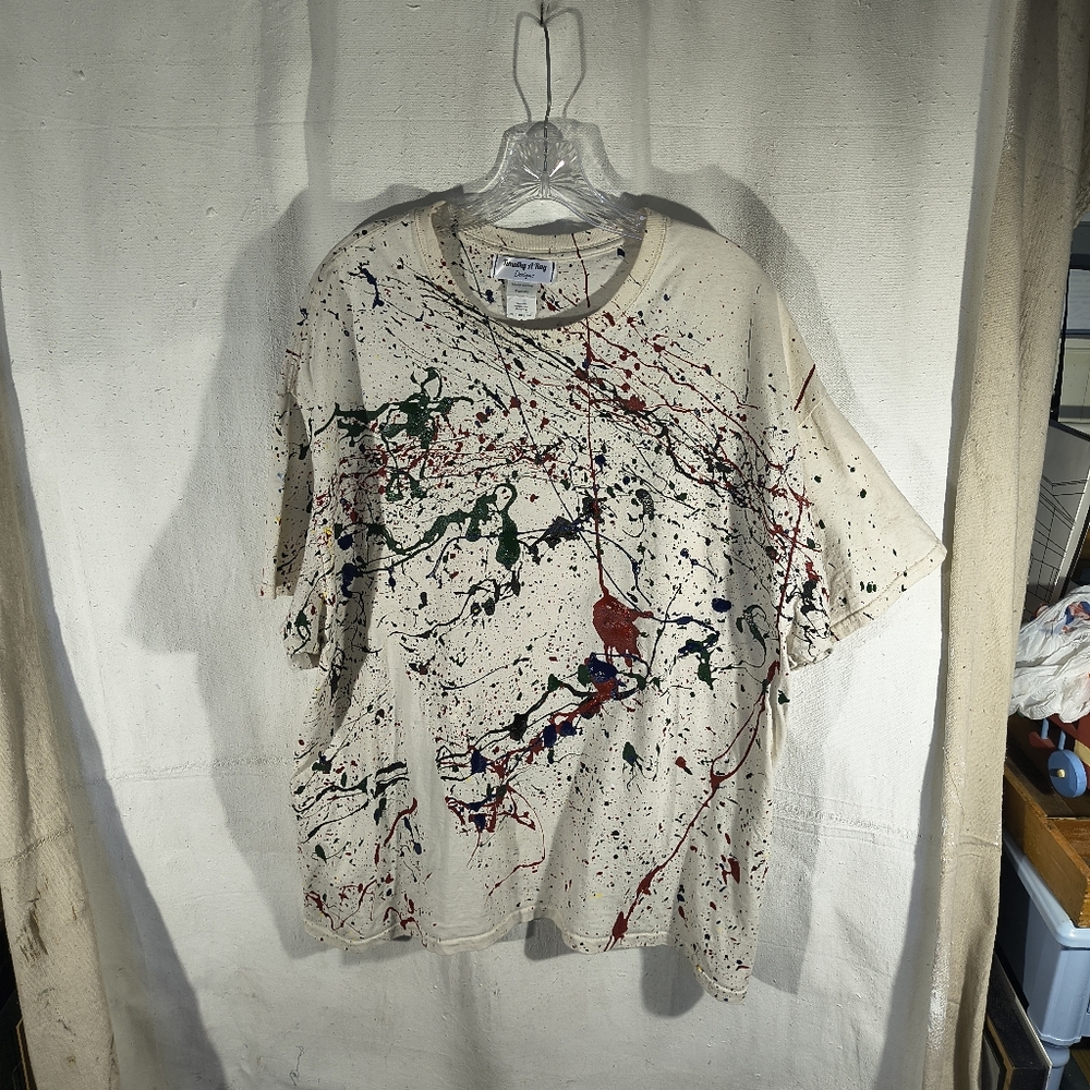 Timothy Designs Unisex 2XL Tan T-Shirt With Unique Street Wear Art Design